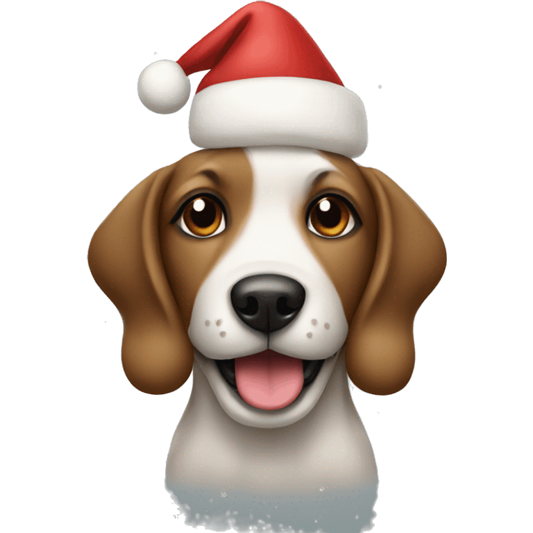 Cute Christmas dog emoji