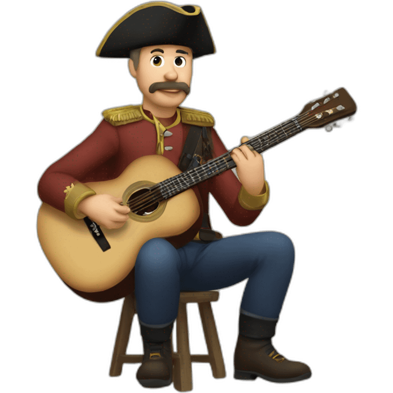 a Cossack with a guitar emoji