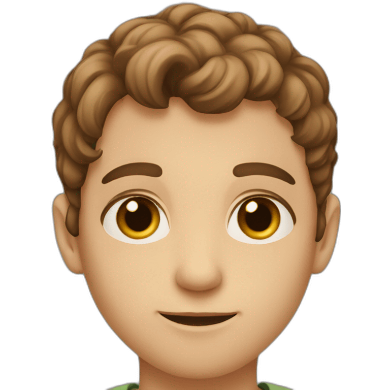 boy with hazel eyes and brown hairs emoji