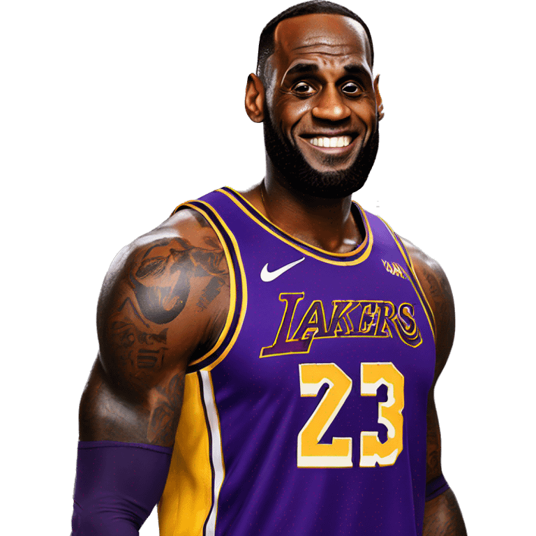 Lebron James in a laker jersey emoji