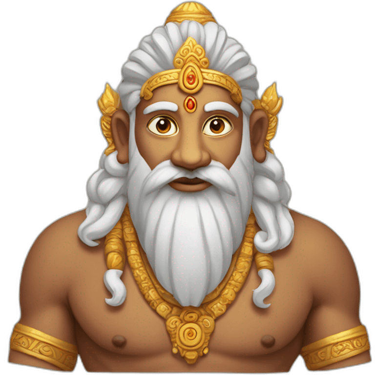 Brahma, Indian god, 4 faces emoji