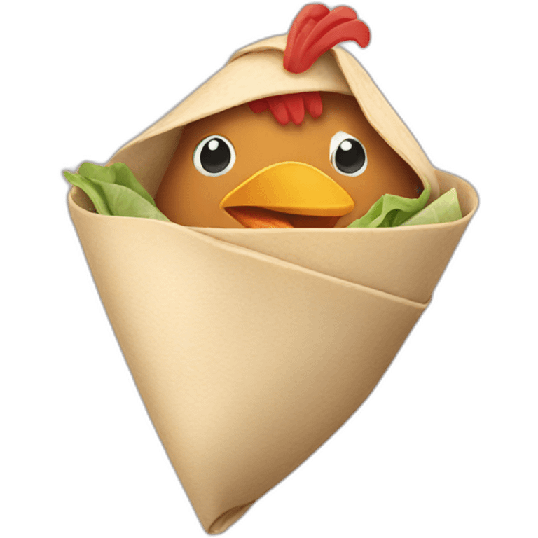 chicken-wrap emoji