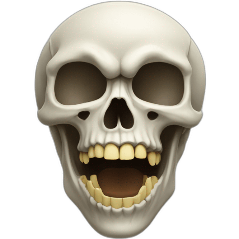 skull mouth open emoji