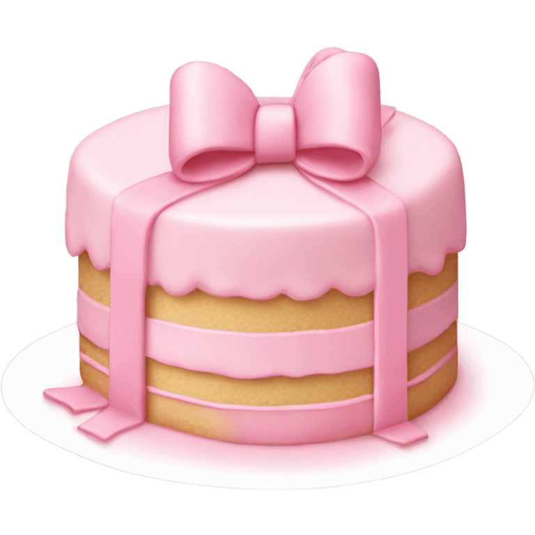 Bow light pink cake  emoji