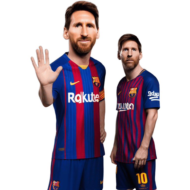 messi with messi emoji