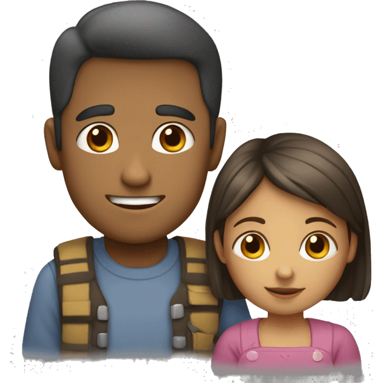 Abrazos un niño y una niña emoji