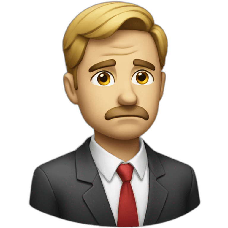 sad businesman face emoji