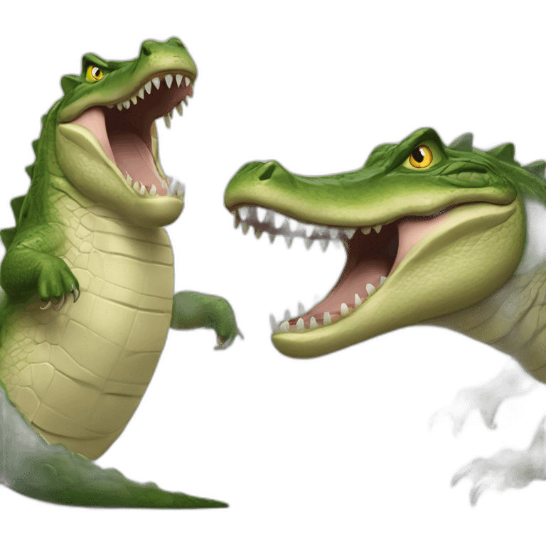 steve irwin fighting crocodile realistic emoji