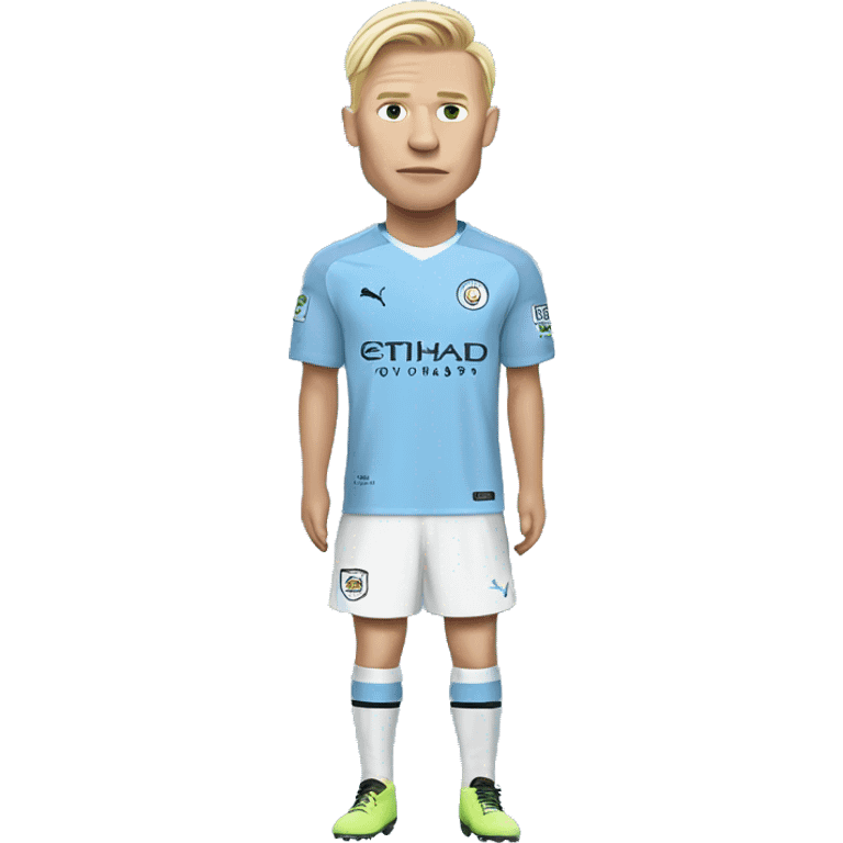 Erling Haaland full body in a Manchester city jersey emoji