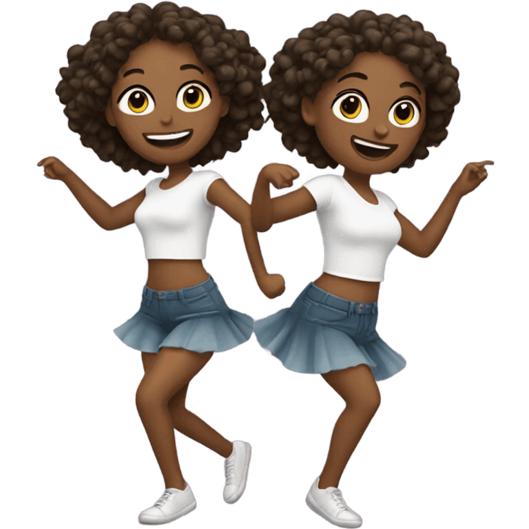 2 girls dancing at the club  emoji