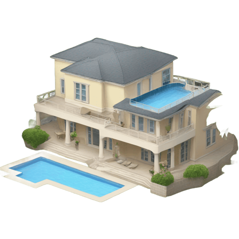 Villa with swimming pool emoji