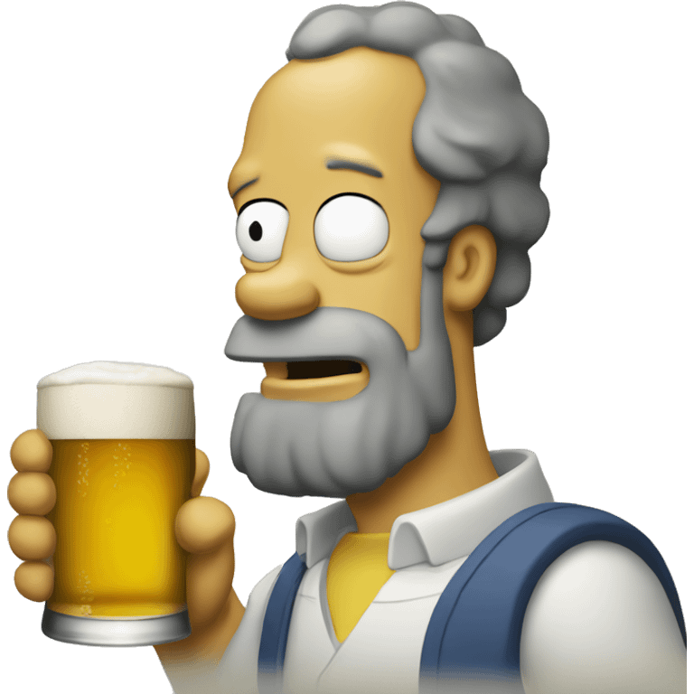 Homer qui boi une biere emoji