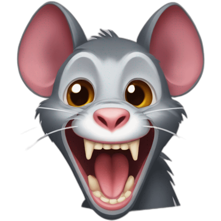 Sumatran Rat-Monkey with vampire teeth emoji