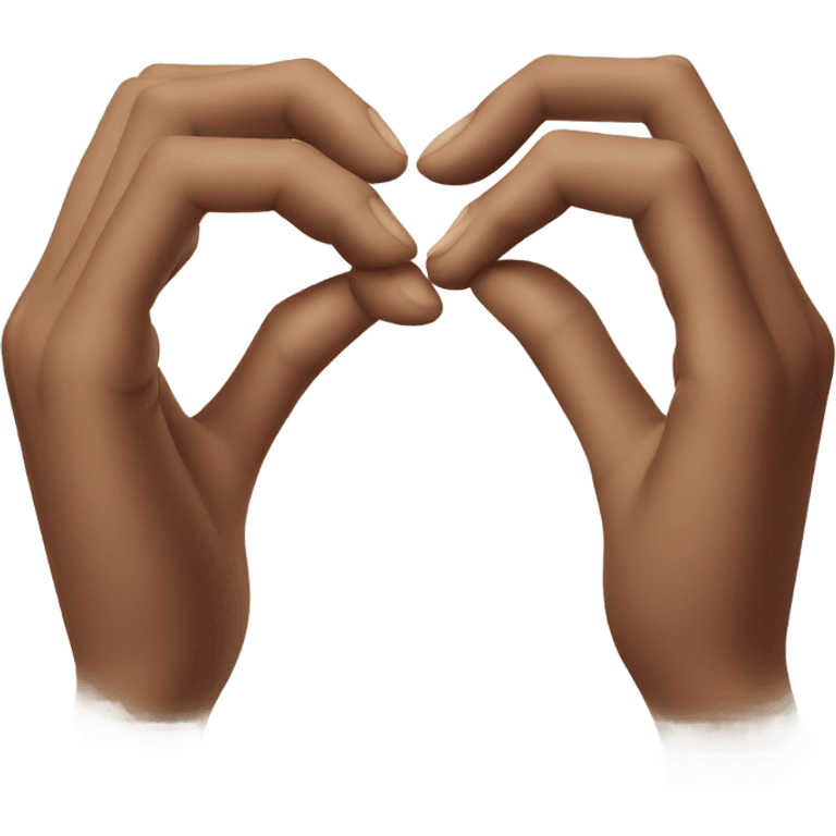 Two hands creating a heart shape emoji