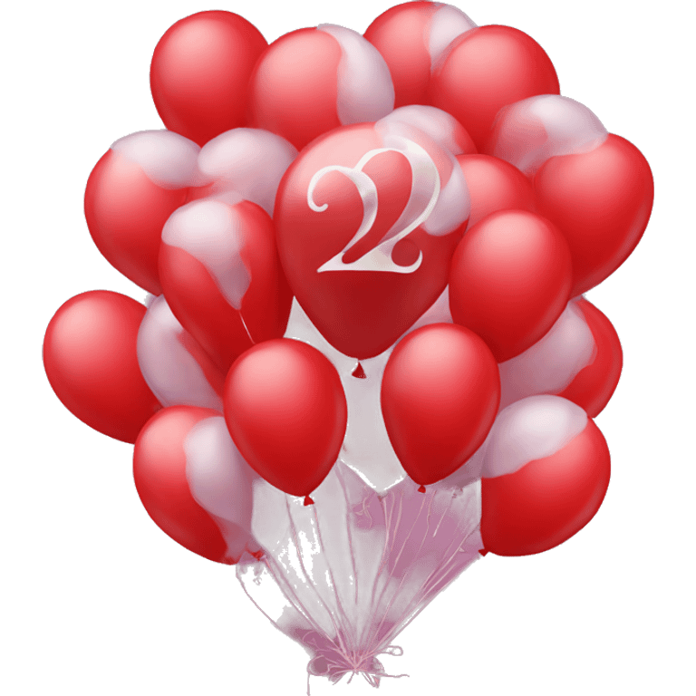 22 birthday balloons red emoji