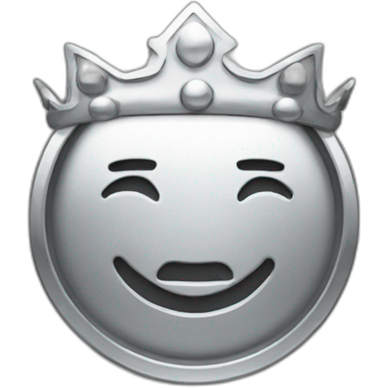 silver coin with crown on it emoji