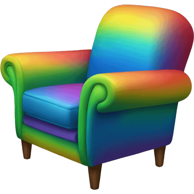 rainbow couch chair  emoji