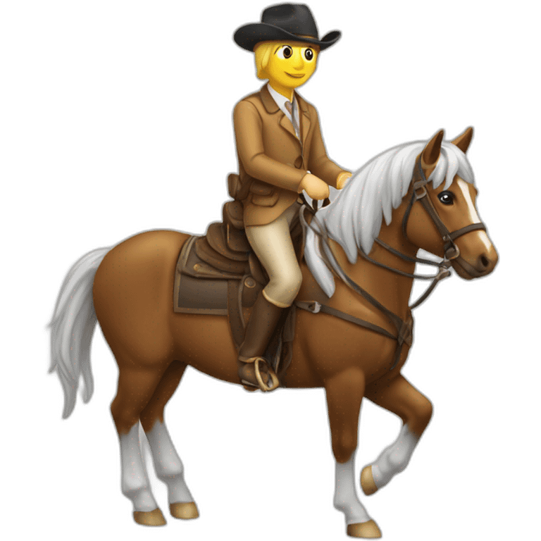 salut sur un cheval emoji