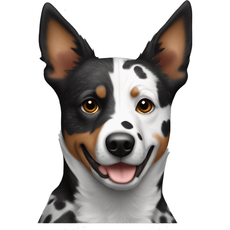 Black and white spotted Australian cattle dog, no brown emoji