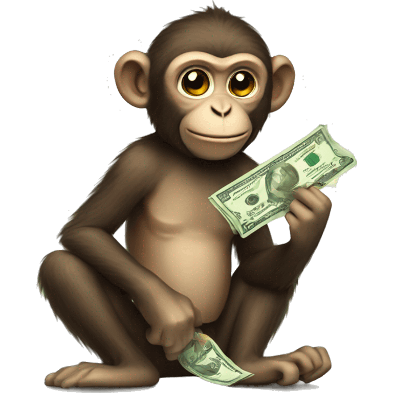 Monkey with money emoji