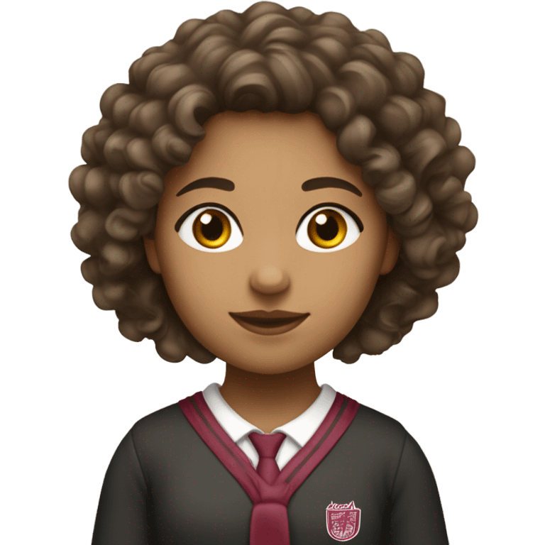 umass amherst going to school girl medium skin curly hai emoji