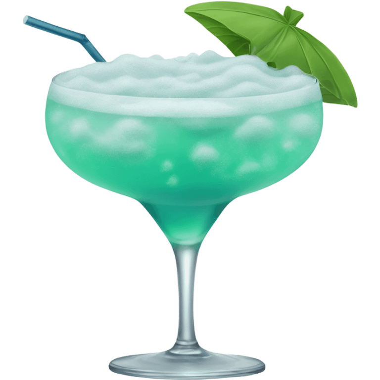 cocktail with sea foam emoji