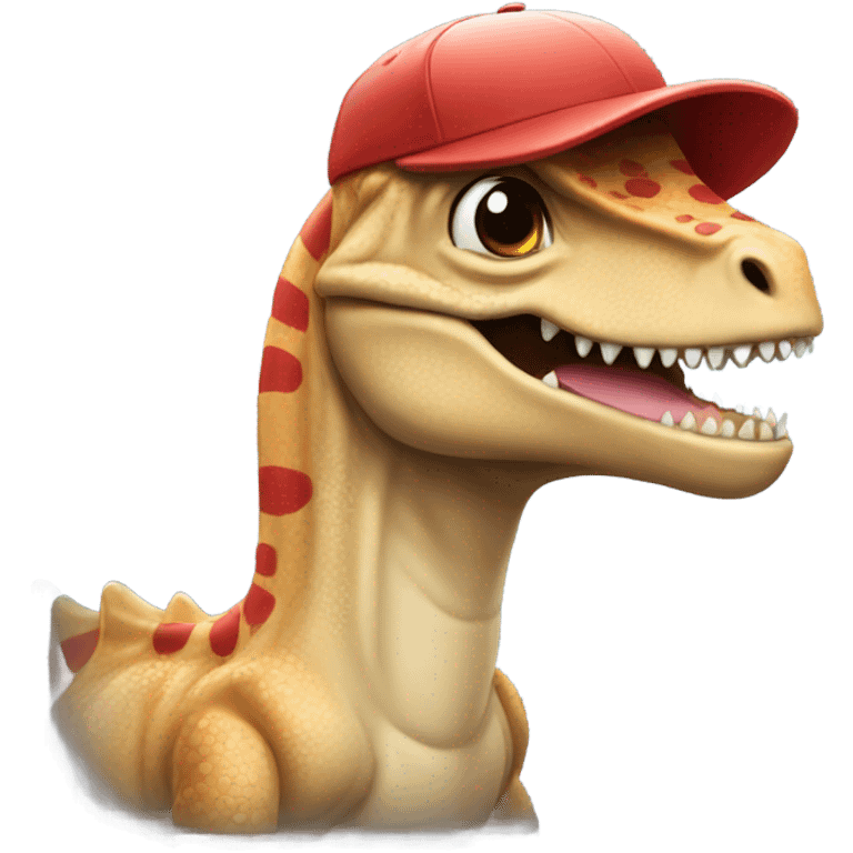 Dino in baseball cap  emoji