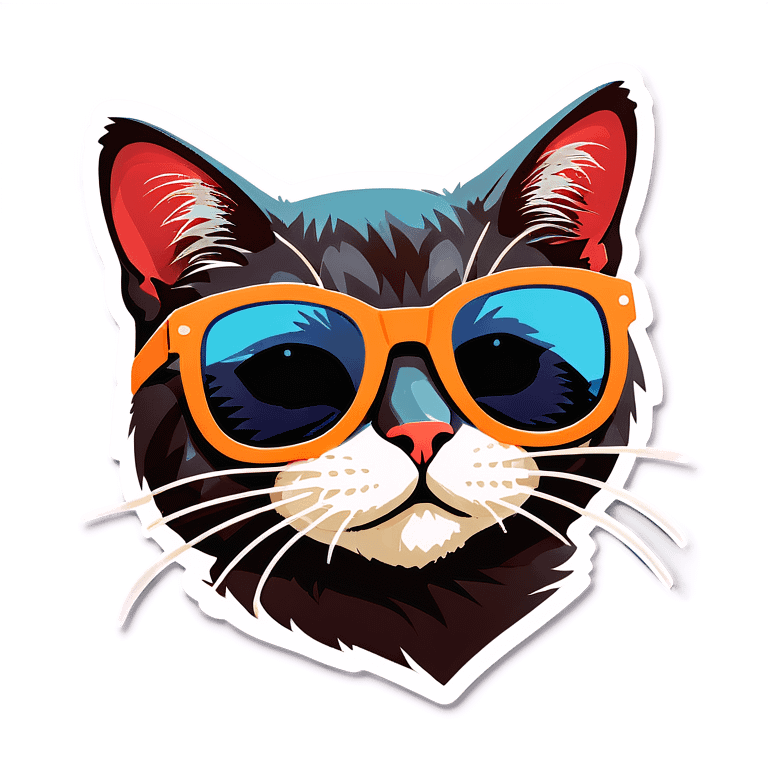 Cat with sunglasses emoji