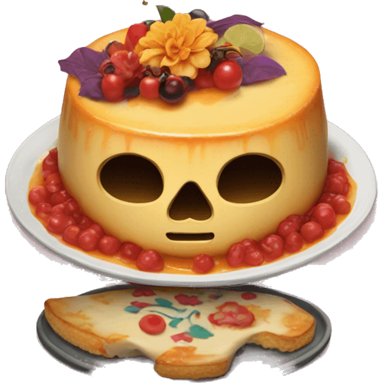 Dia de Los muertos flan party emoji