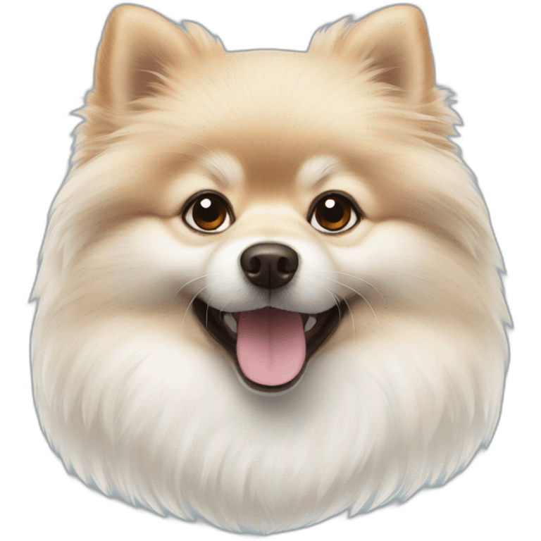 White Pomeranian spitz emoji