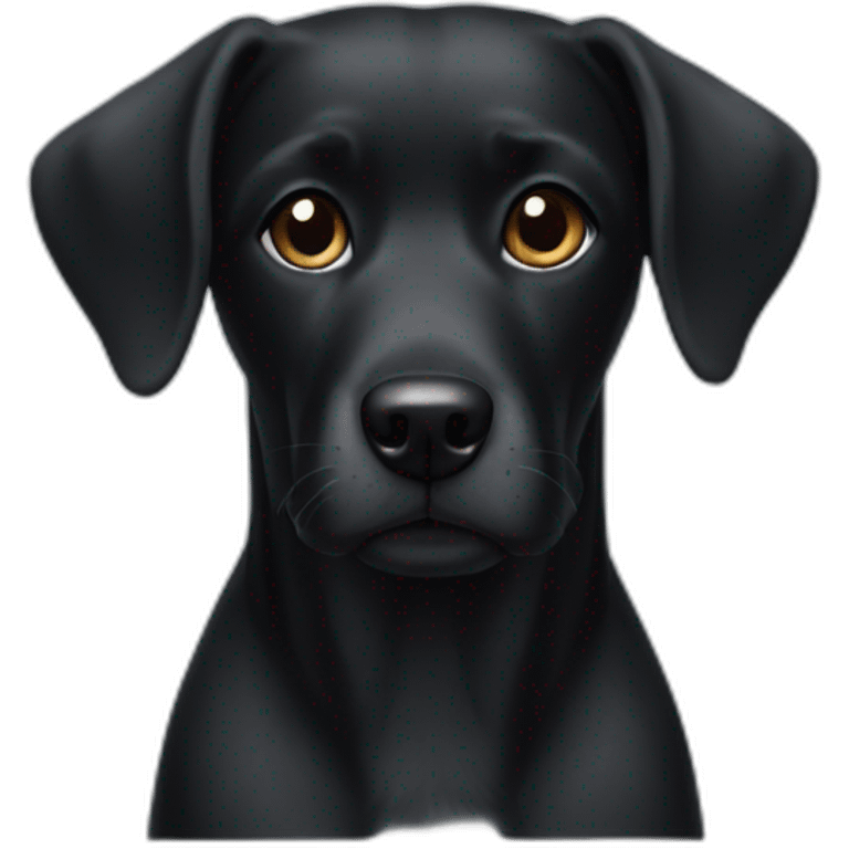 Black coker dog emoji