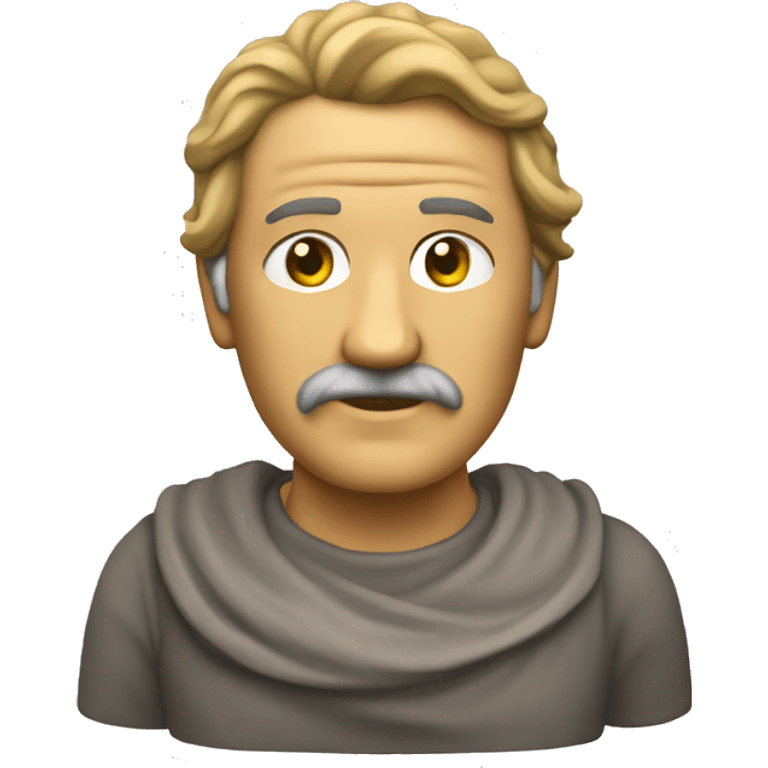 crea a seneca el filosofo como una estatua solo su cabeza emoji