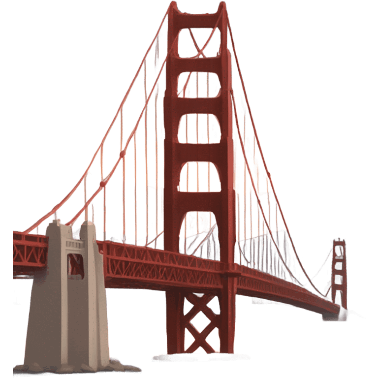 golden bridge seen from the coast emoji