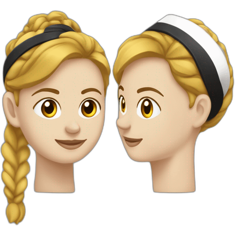 profil gauche d’une tête noire dite tête de Maure, coiffée d’un bandeau blanc le tout sur un drapeau  emoji