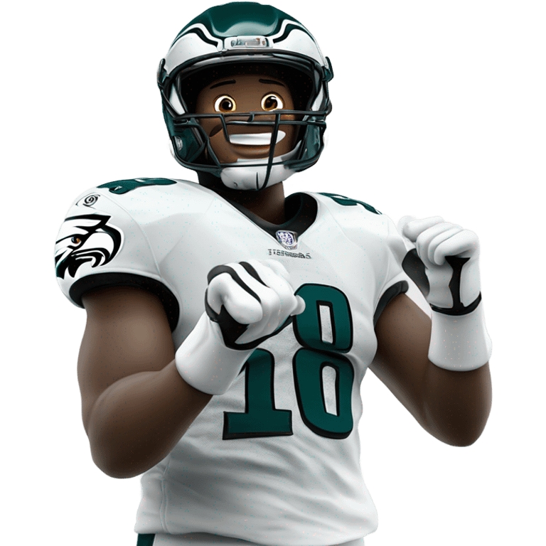 Philadelphia eagles player celebrating emoji