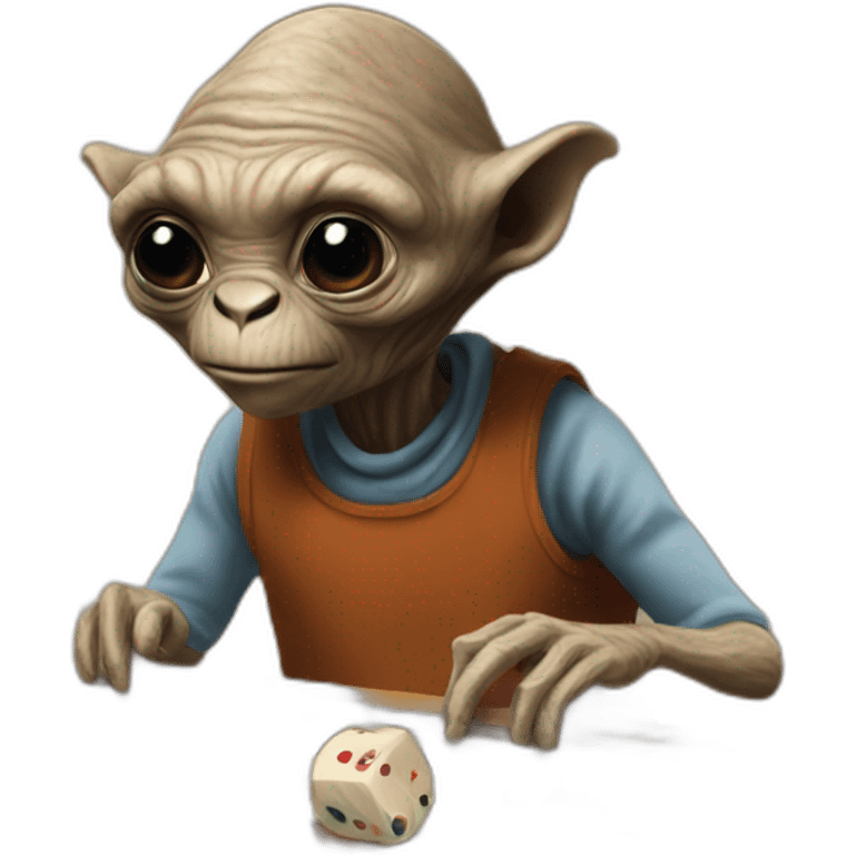 E.t playing backgammon  emoji