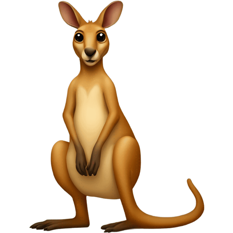 The kangaroo sits on the letter F and also should be red dot emoji