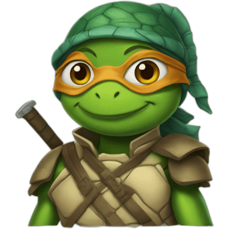 jane austen as teenage mutant ninja turtle emoji