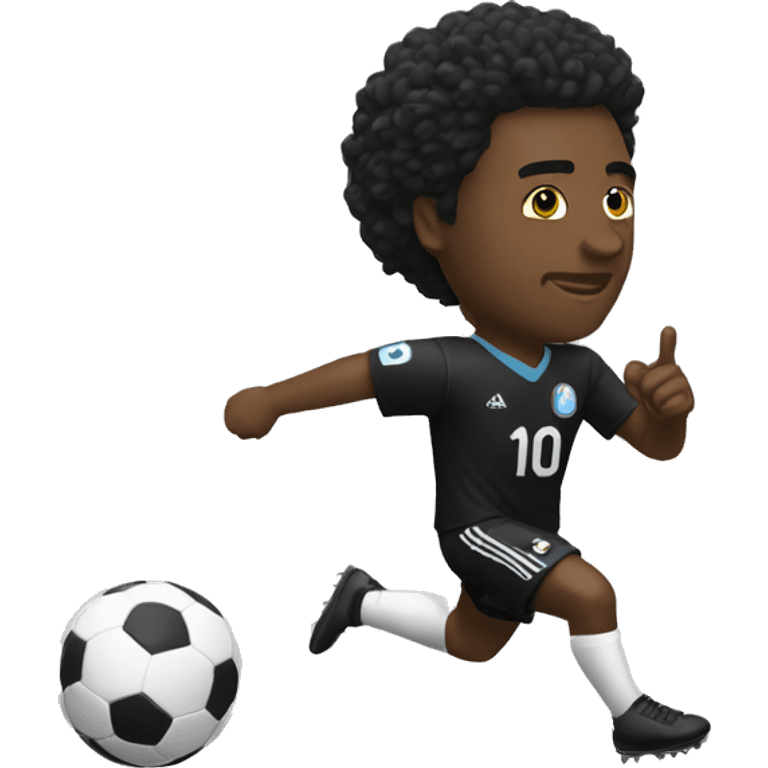 Un footballeur noir avec du flow emoji