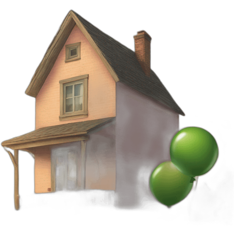 ballon sur maison emoji