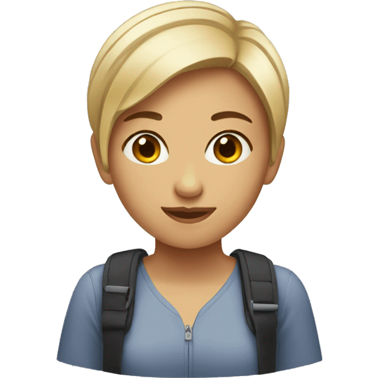 girl with short hair emoji