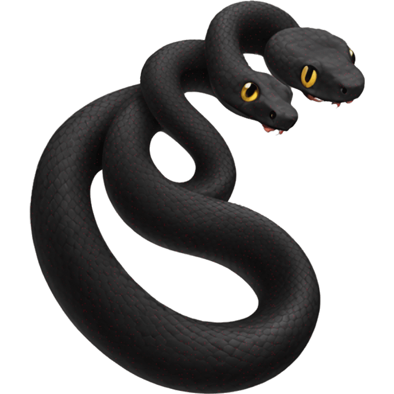 Black two headed snake emoji emoji