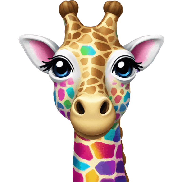 lisa frank rainbow giraffe emoji