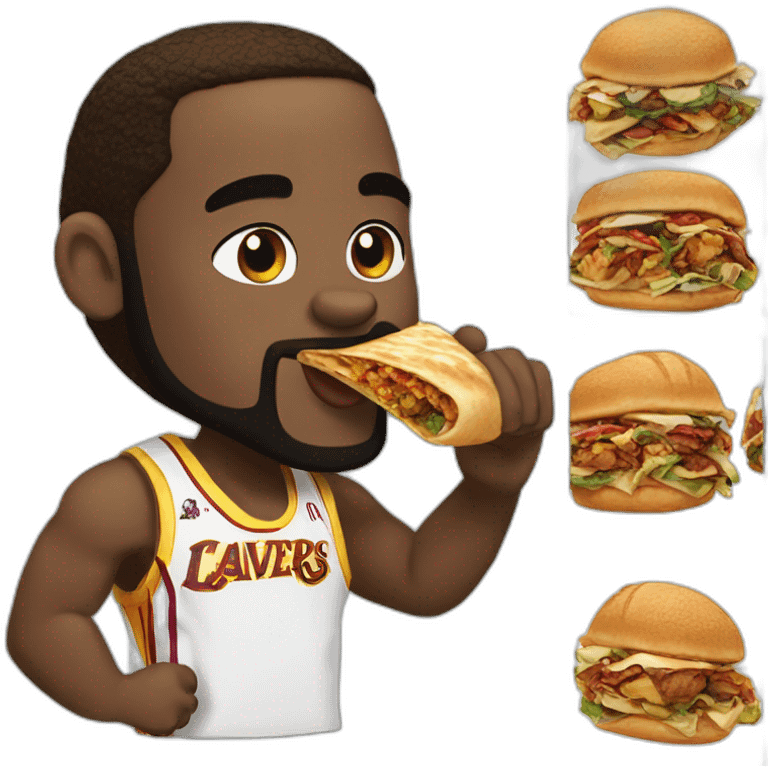 lebron james eating shawarma emoji