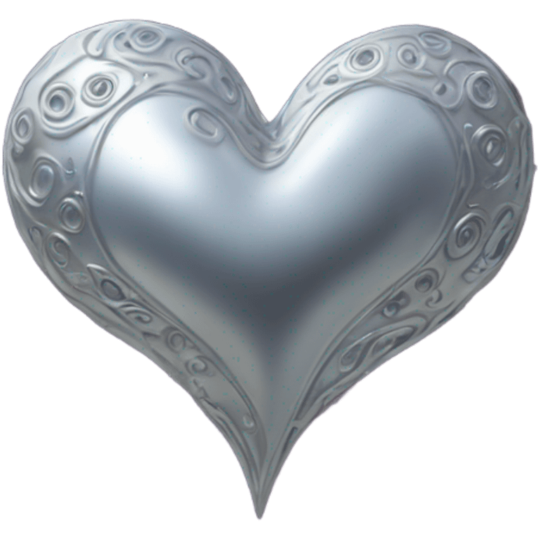 Silver galaxy heart  emoji