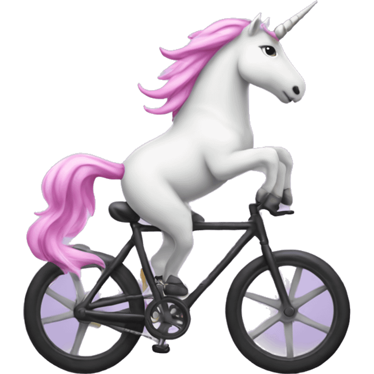 Unicorn on bike emoji