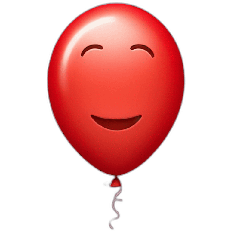 Red balloon with smiling face emoji