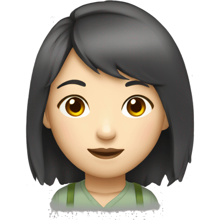 young asian girl art school student emoji