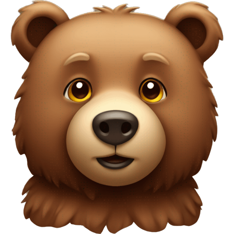 Cute brown bear emoji