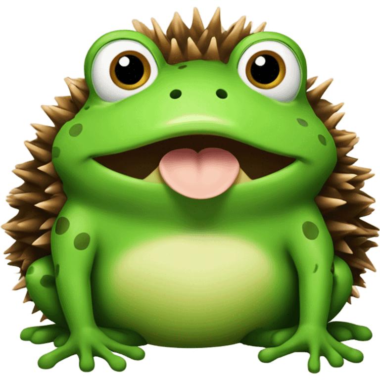 Frog and hedgehog side by side emoji